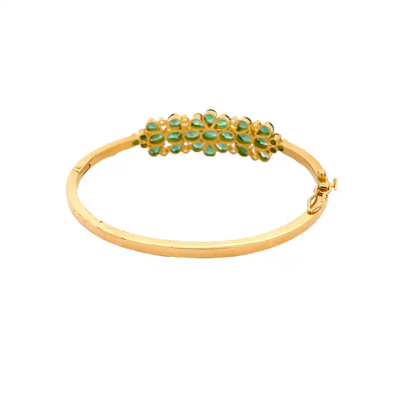 Enchanting Verdant Bangle in 22K Gold